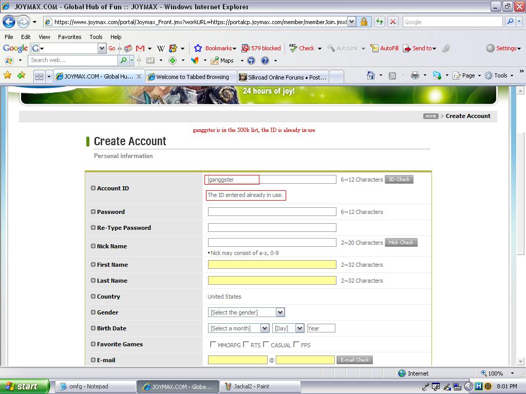 When you try to register with a 500k name you get what is "boxed"