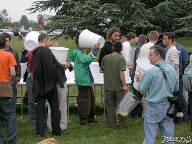 For the last company picnic, management decided that, due to liability issues, we could have alcohol, but only one (1) drink per person. I was fired for ordering the cups.